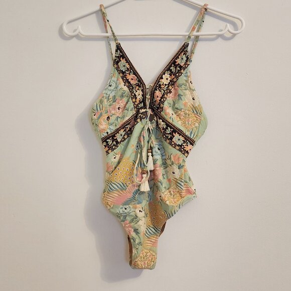 Spell Cloud Dancer Tie Up One Piece Sage XS b126 - Picture 3 of 16